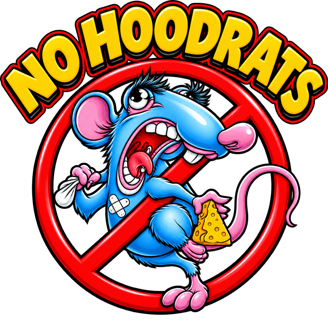 NO HOOD RAT™ Sticker